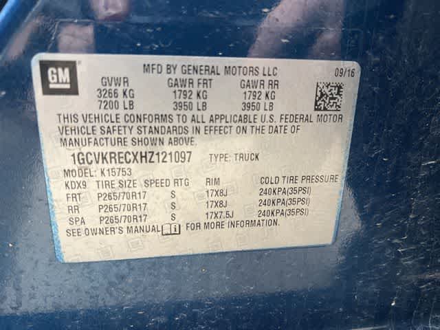 2017 Chevrolet Silverado 1500 1LT