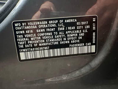 2017 Volkswagen Passat 1.8T R-Line
