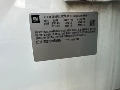 2016 Chevrolet Impala 2LT
