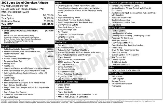 2023 Jeep Grand Cherokee Altitude