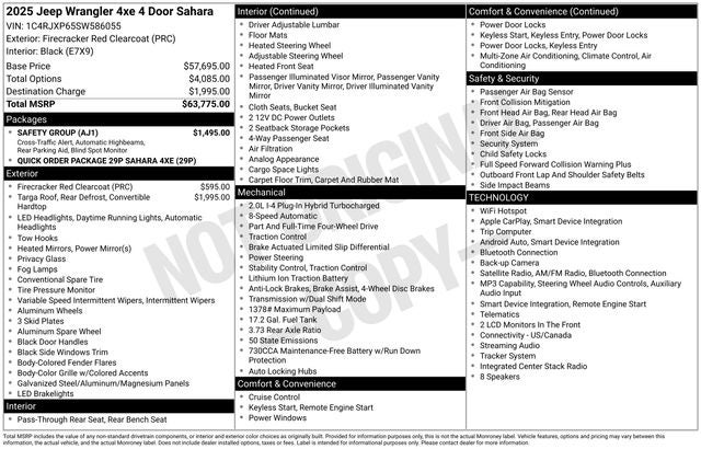 2025 Jeep Wrangler Sahara 4xe