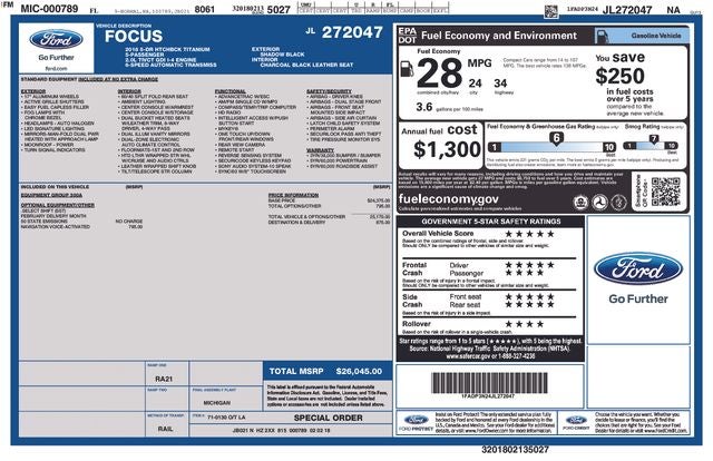 2018 Ford Focus Titanium
