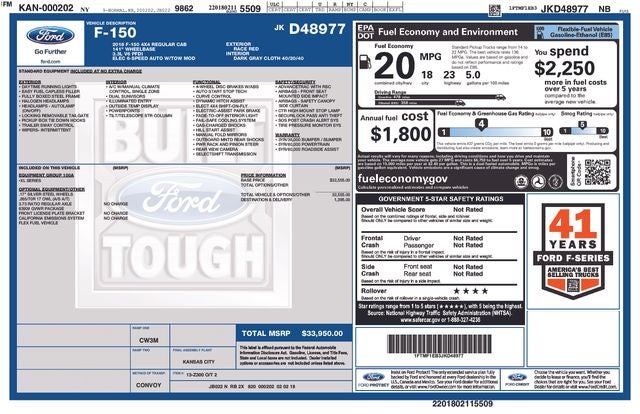 2018 Ford F-150 XL