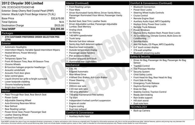 2012 Chrysler 300 Limited