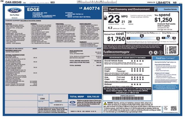 2020 Ford Edge SEL
