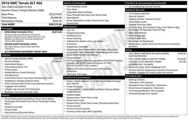 2016 GMC Terrain SLT