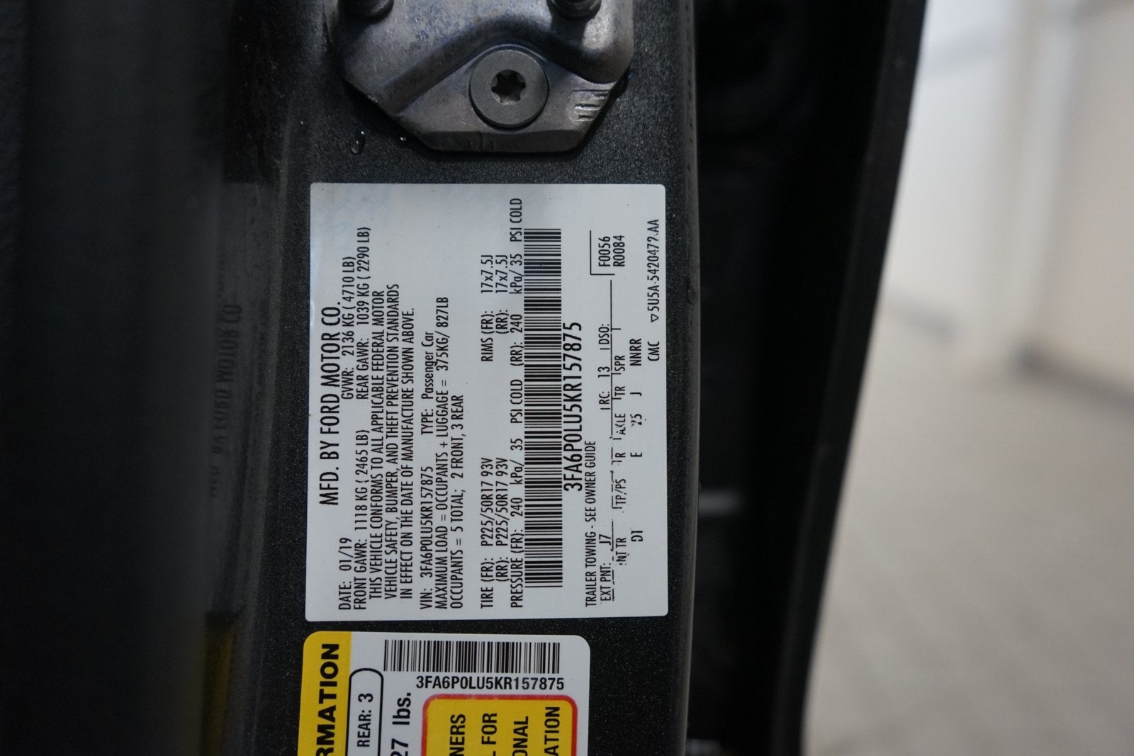 2019 Ford Fusion Hybrid SE