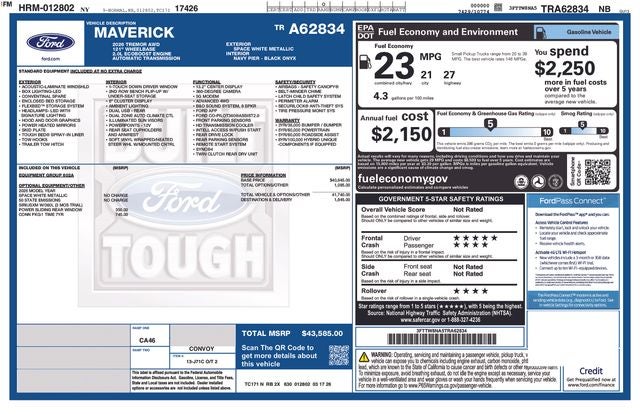 2026 Ford Maverick Tremor