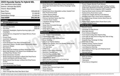 2025 Hyundai Santa Fe Hybrid SEL