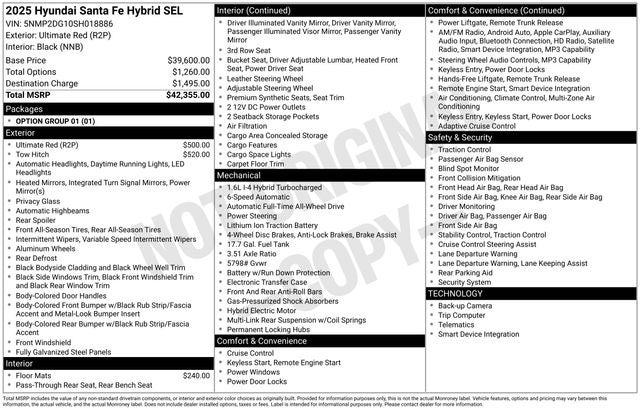 2025 Hyundai Santa Fe Hybrid SEL