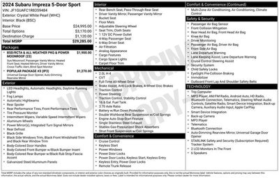 2024 Subaru Impreza Sport