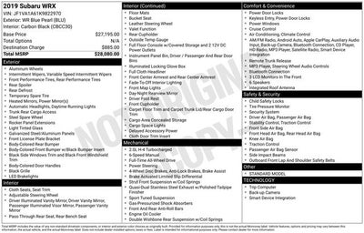 2019 Subaru WRX Base
