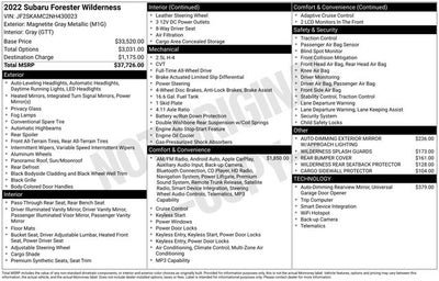 2022 Subaru Forester Wilderness