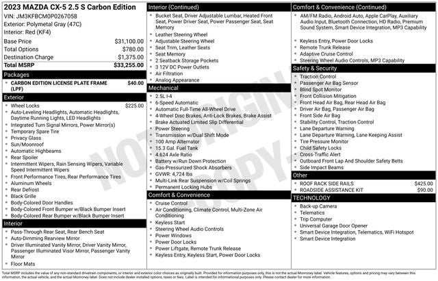 2023 Mazda Mazda CX-5 2.5 S Carbon Edition