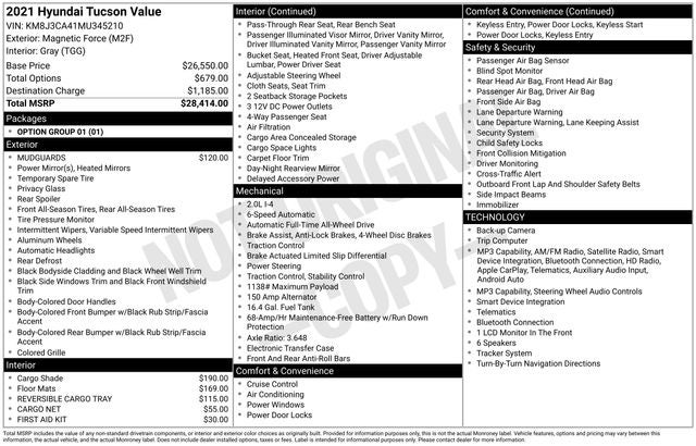 2021 Hyundai Tucson Value