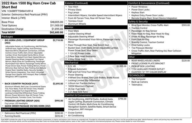 2022 RAM 1500 Big Horn/Lone Star