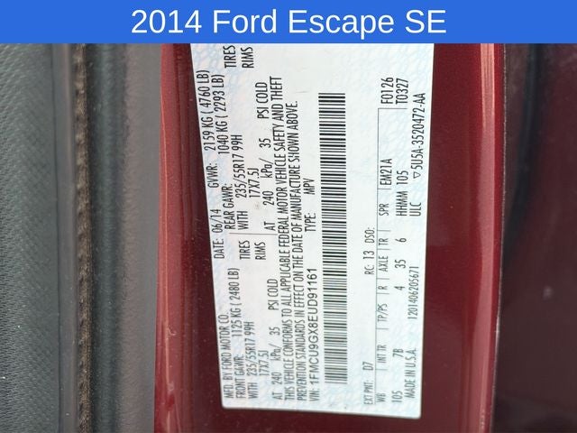 2014 Ford Escape SE