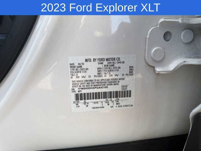 2023 Ford Explorer XLT
