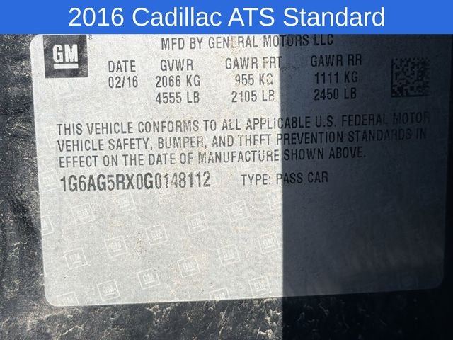 2016 Cadillac ATS 2.0L Turbo