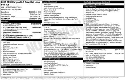 2018 GMC Canyon SLE1