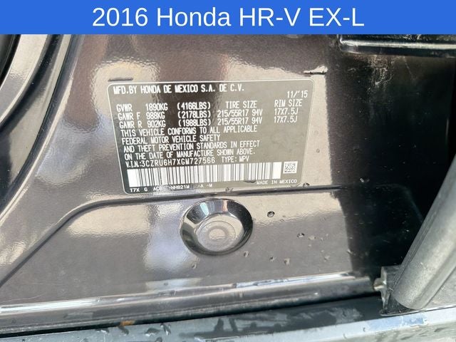 2016 Honda HR-V EX-L w/Navigation