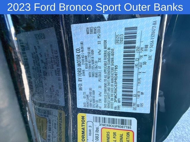 2023 Ford Bronco Sport Outer Banks