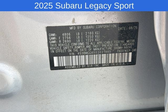 2025 Subaru Legacy Sport