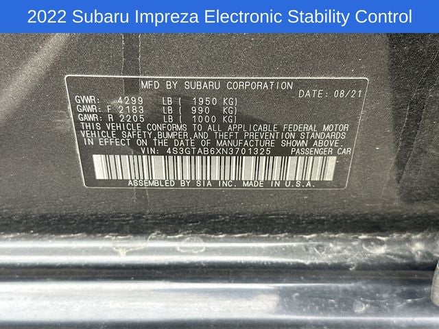 2022 Subaru Impreza Base