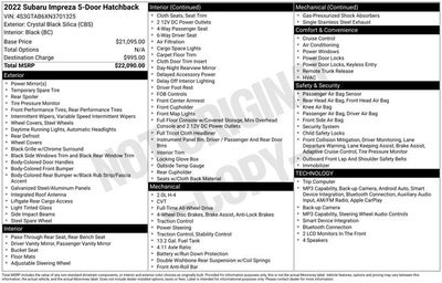 2022 Subaru Impreza Base