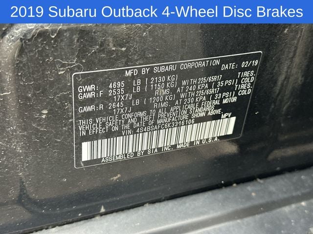 2019 Subaru Outback 2.5i Premium