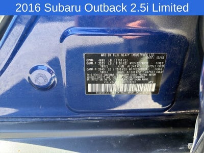 2016 Subaru Outback 2.5i Limited