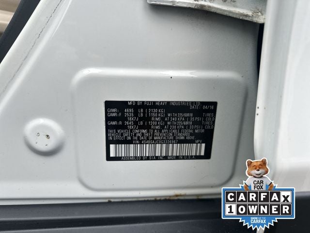 2016 Subaru Outback 2.5i Limited