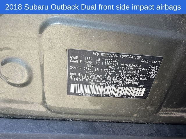 2018 Subaru Outback 3.6R Touring