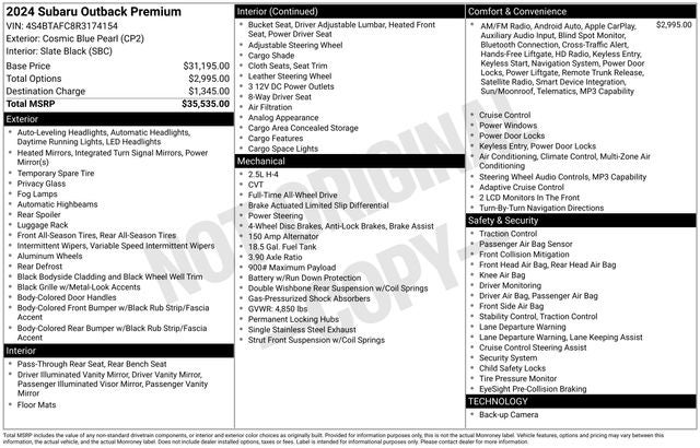 2024 Subaru Outback Premium