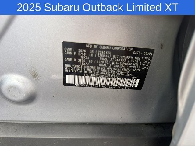 2025 Subaru Outback Limited XT