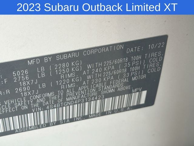 2023 Subaru Outback Limited XT