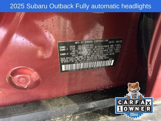 2025 Subaru Outback Limited XT