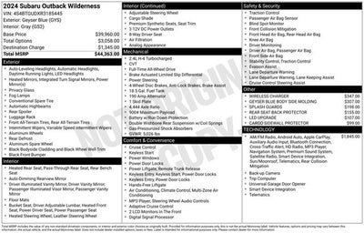 2024 Subaru Outback Wilderness