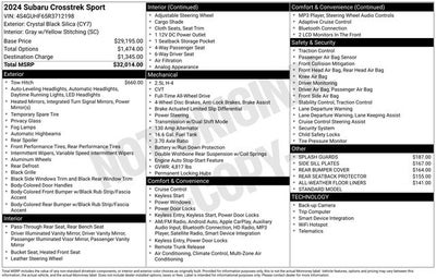 2024 Subaru Crosstrek Sport