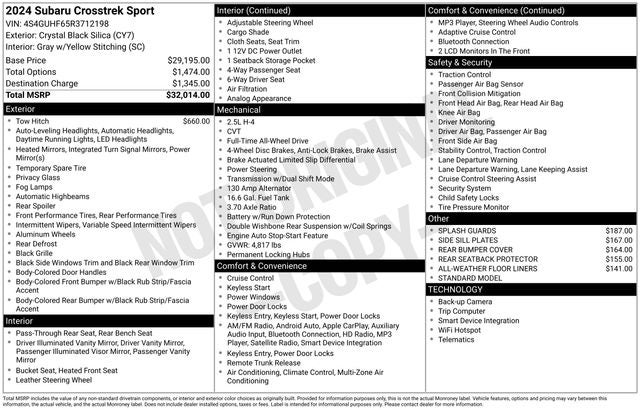 2024 Subaru Crosstrek Sport