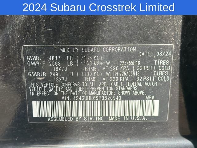 2024 Subaru Crosstrek Limited