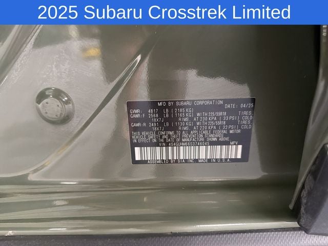 2025 Subaru Crosstrek Limited