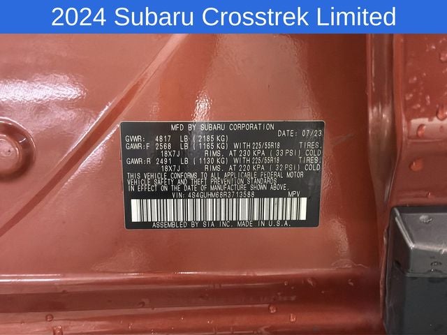 2024 Subaru Crosstrek Limited