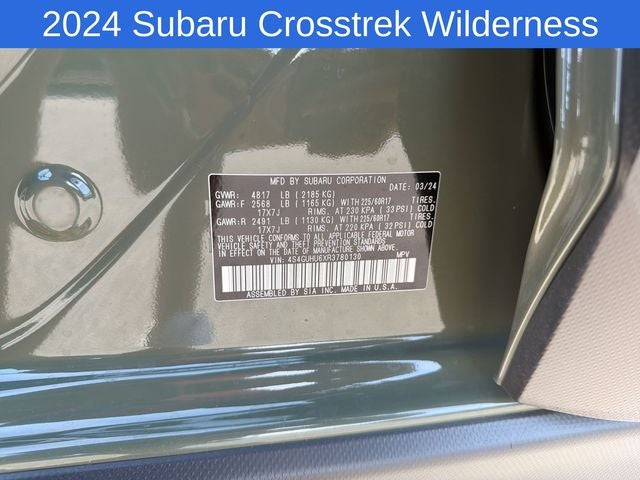 2024 Subaru Crosstrek Wilderness