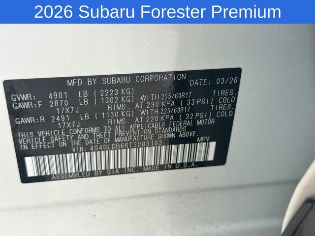 2026 Subaru Forester Premium