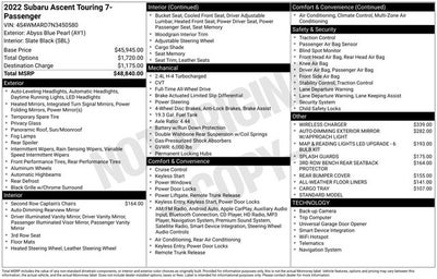 2022 Subaru Ascent Touring