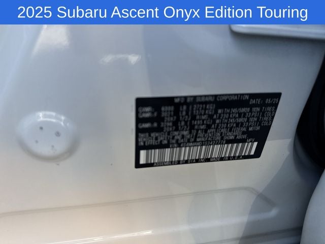 2025 Subaru Ascent Onyx Edition Touring