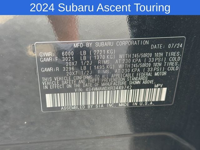 2024 Subaru Ascent Touring