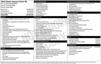 2024 Subaru Impreza 2.5RS