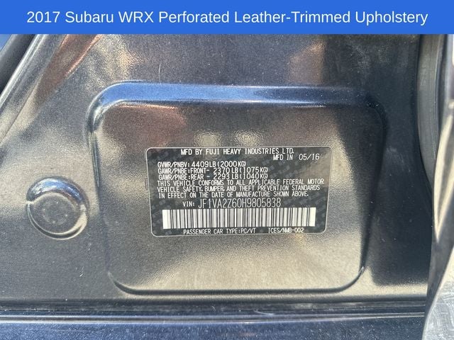 2017 Subaru WRX STi Limited